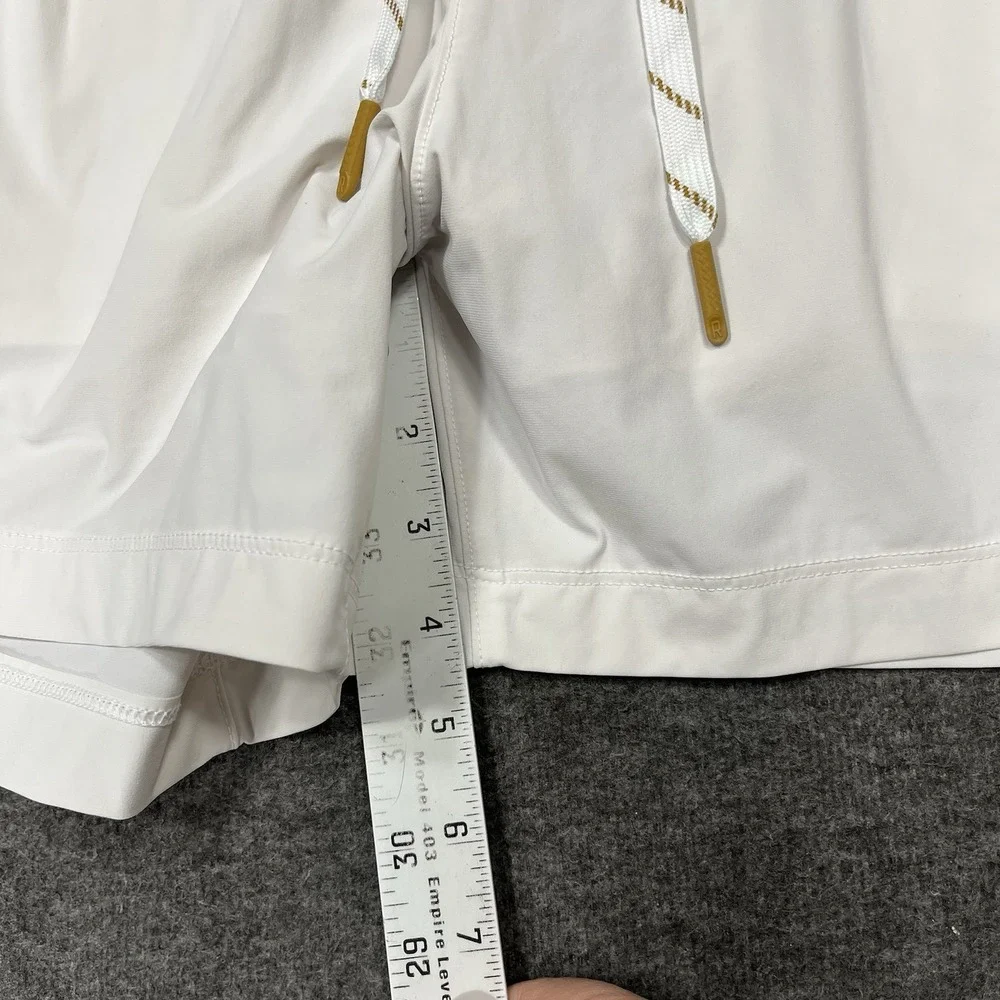 Rhone Pursuit Shorts Mens M White Lined Drawstring performance 4.5